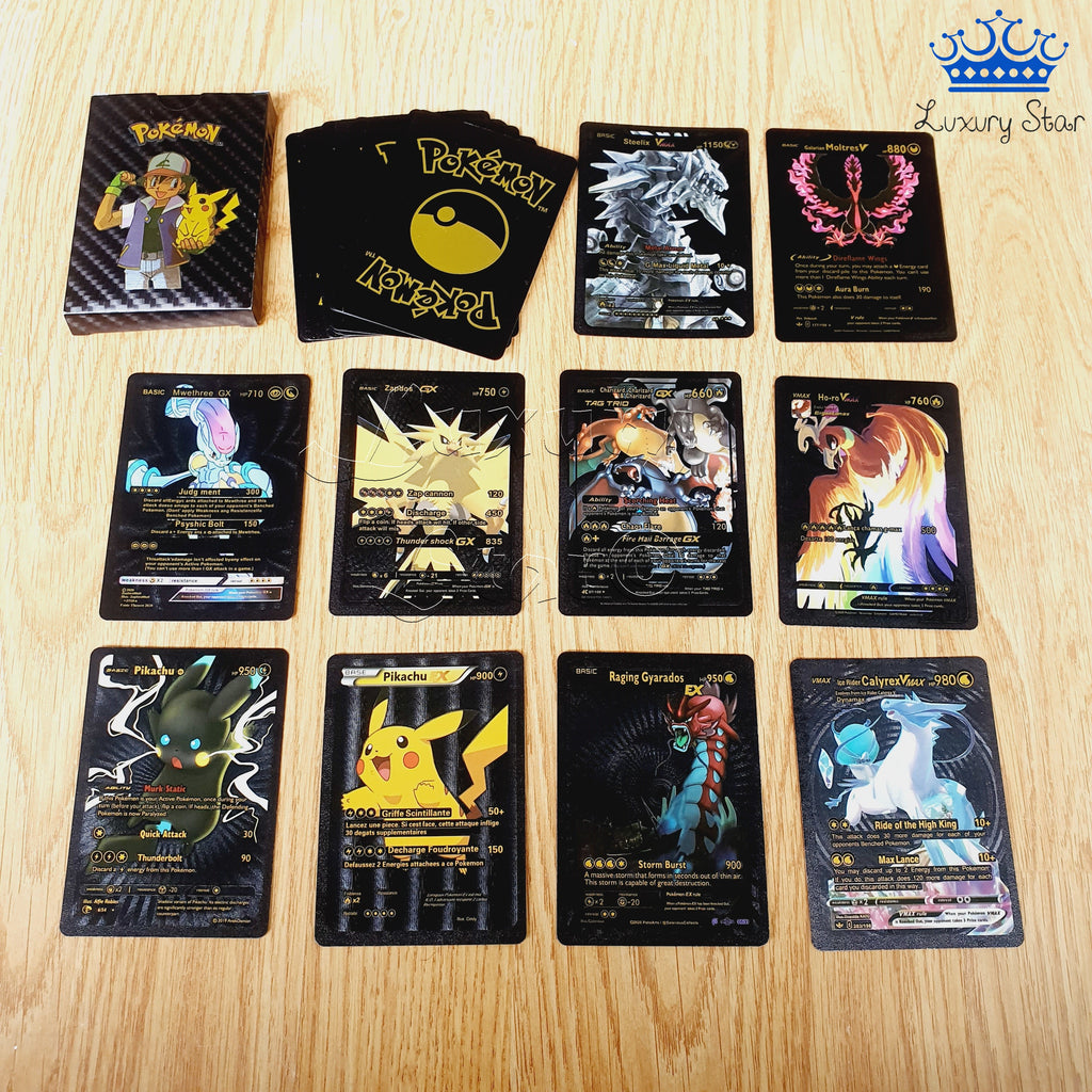 Cartas Pokemon Lujo Importadas Coleccionables R.P.G Metalizadas