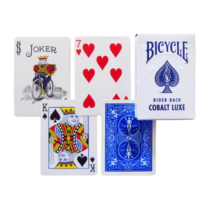 Cartas Bicycle Luxe Cobalt Crimson Tinta Metal Lujo Original