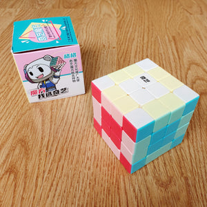 Cubo Rubik Qiyi 4x4 Neon Pastel Speedcube Stickerless Mate
