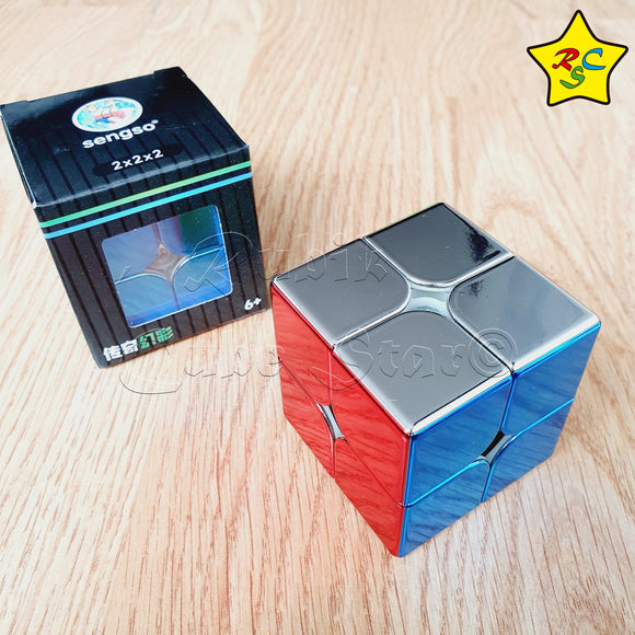 2x2 Metalizado Normal Cubo Rubik Shengshou Metalico Speed