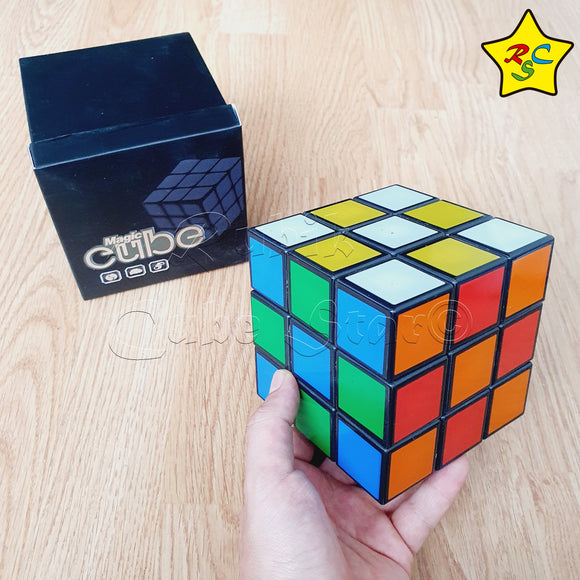 Cubo Rubik 3x3 Grande Magic Cube 10 Cm Gigante Negro Pintado