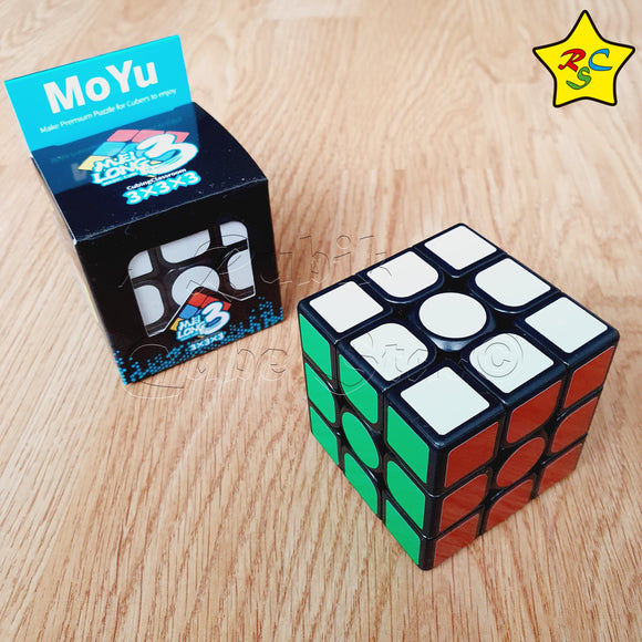 Meilong 3x3 Moyu Negro Sticker Cubo Rubik Speedcube Clasico