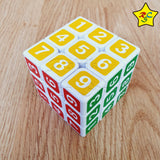 Cubo Rubik 3x3 Sudoku Numeros Blanco Pintado Economico
