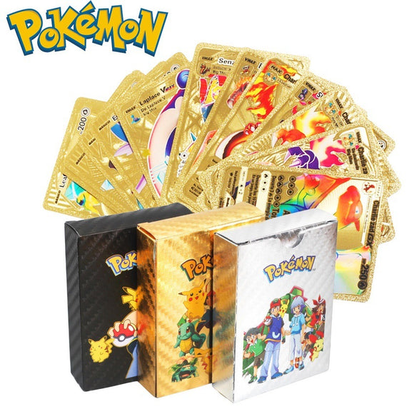 Baraja Pokemon Cartas Metalizadas Coleccionables Premium x 55 Cartas