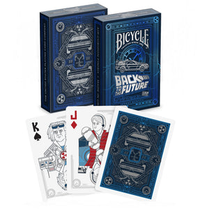 Baraja Poker Back To The Future Cartas Bicycle Naipes Azul