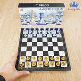 Ajedrez Mediano Magnetico Dorado Y Plateado Lujo De Chess