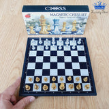 Ajedrez Dorado Y Plateado Pequeño Magnetico Lujo De Chess