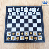 Ajedrez Dorado Y Plateado Pequeño Magnetico Lujo De Chess