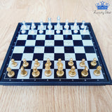 Ajedrez Dorado Y Plateado Pequeño Magnetico Lujo De Chess