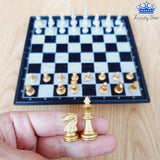 Ajedrez Dorado Y Plateado Pequeño Magnetico Lujo De Chess