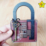 Rompecabezas Albert Einstein Lock Puzzle Candado Llave