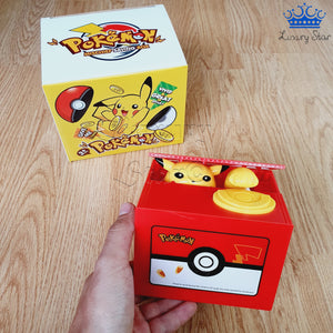Alcancia Traga Monedas Pokemon Pikachu Caja Ahorro Propina