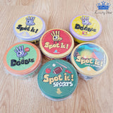 Cartas Spot It Dobble Juego Mesa Coincidencias Caja Metalica