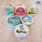 Cartas Spot It Dobble Juego Mesa Coincidencias Caja Metalica