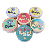 Cartas Spot It Dobble Juego Mesa Coincidencias Caja Metalica