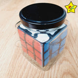 Cubo Rubik 3x3 En Botella Transparente Vidrio Colección