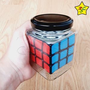 Cubo Rubik 3x3 En Botella Transparente Vidrio Colección