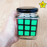 Cubo Rubik 3x3 En Botella Transparente Vidrio Colección