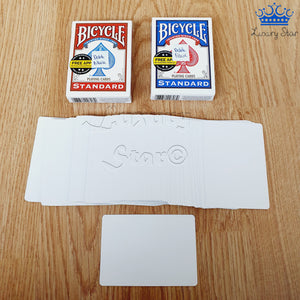 Baraja Trucada Doble Blank Bicycle Poker Magia Solo Blanco