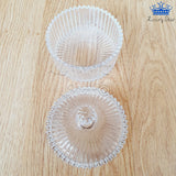 Dulcera Vidrio Recipiente Bombonera Lujo Rayas Decoracion