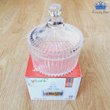 Dulcera Vidrio Recipiente Bombonera Lujo Rayas Decoracion