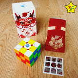 Gan 356 M E Rojo Dragon Cubo Rubik 3x3 Magnético Limitado