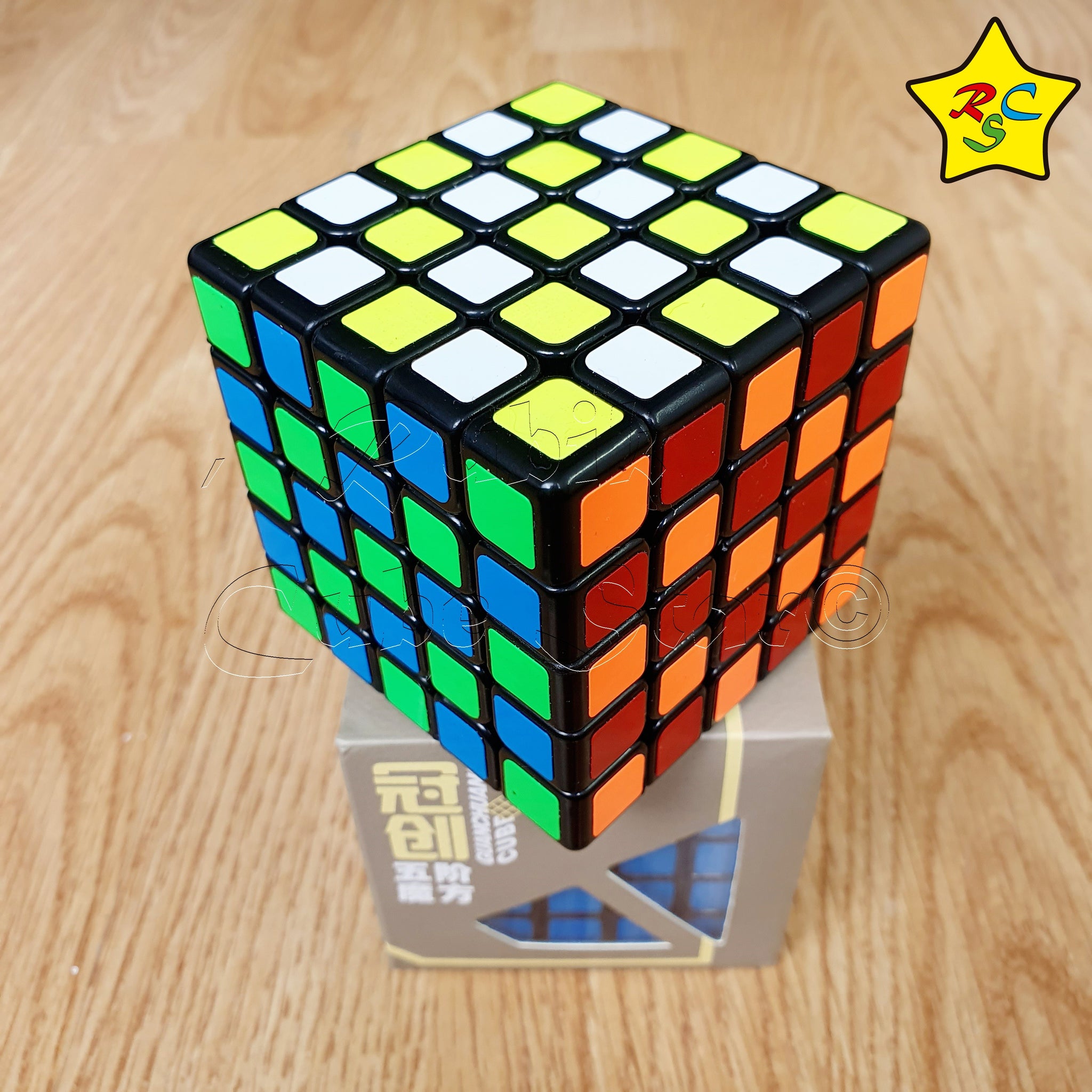 Cubo Rubik De 5x5 Cubo Rubik 5x5 Moyu Yj Guanchuang Negro Stickers Speedcube – Rubik Cube Star