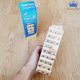 Jenga Madera Numeros Mini Juego Mesa Bloques Dados Pequeño