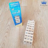 Jenga Madera Numeros Mini Juego Mesa Bloques Dados Pequeño