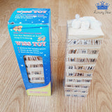 Jenga Madera Numeros Mini Juego Mesa Bloques Dados Pequeño