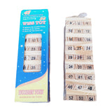 Jenga Madera Numeros Mini Juego Mesa Bloques Dados Pequeño