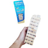 Jenga Madera Numeros Mini Juego Mesa Bloques Dados Pequeño