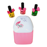 Kit Manicure Infantil Con Secador + Esmalte Uñas Y Diseños