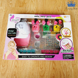 Kit Manicure Infantil Con Secador + Esmalte Uñas Y Diseños