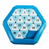 Puzzle 2d Qiyi Klotski Hexagonal Azul Números Rompecabezas