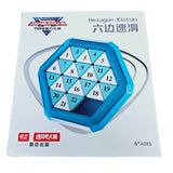 Puzzle 2d Qiyi Klotski Hexagonal Azul Números Rompecabezas