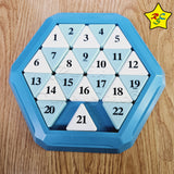Puzzle 2d Qiyi Klotski Hexagonal Azul Números Rompecabezas