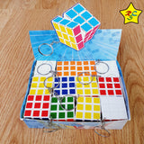 Llavero Cubo Rubik 3x3 3cm Magic Cube Funcional Blanco