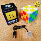 Cubo Rubik Alumbra 3x3 Lustrous Magnetico Sengso Luz Led