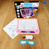 Magic Pad 3d Tableta Magica Juguete Niños Luces Diversion