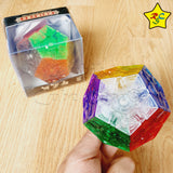 Megaminx Transparente 3x3 Cubo Rubik Yuxin + Pegatinas