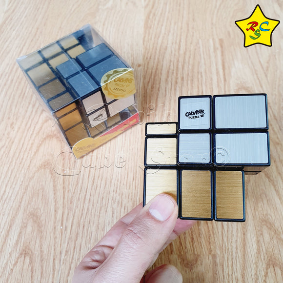 Cubo Rubik Mirror 3x3 Injerto Dorado Plateado Calvins Puzzle