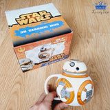 Mug Star Wars Bb8 Robot Taza Ceramica Redonda Blanco Regalo