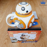 Mug Star Wars Bb8 Robot Taza Ceramica Redonda Blanco Regalo