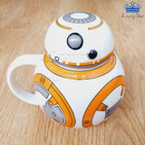 Mug Star Wars Bb8 Robot Taza Ceramica Redonda Blanco Regalo