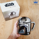Mug Star Wars The Mandalorian Taza Ceramica Plateado Pocillo