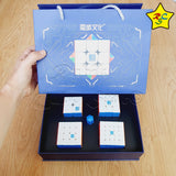 Pack Cubos Rubik 2x2, 3x3, 4x4, 5x5 Meilong Magnéticos Moyu