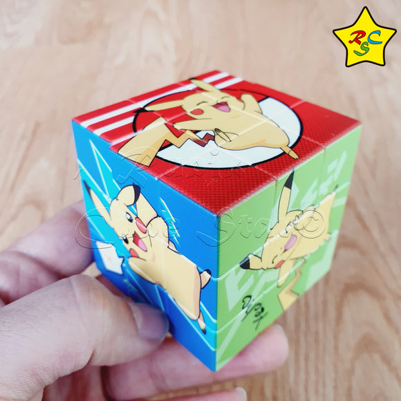 Cubo Rubik 3x3 Pikachu Rompecabeza Animado Figuras Anime