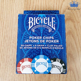Fichas Poker Profesional Bicycle Gram Clay 50 Chips Casino