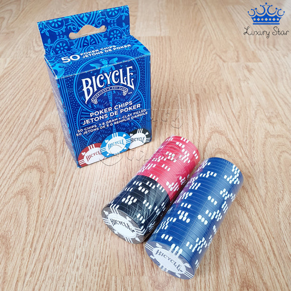 Fichas Poker Profesional Bicycle Gram Clay 50 Chips Casino